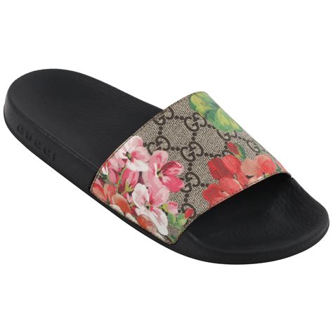 gucci gg floral slides|gucci gg blooms slides.